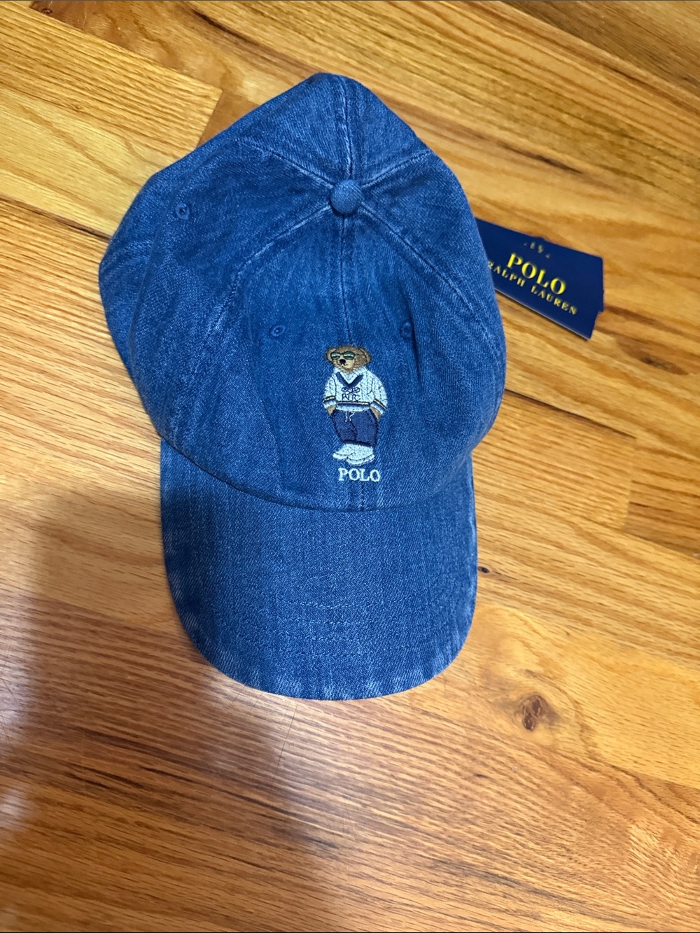 Polo by Ralph Lauren Denim Bear Baseball Cap in Blue